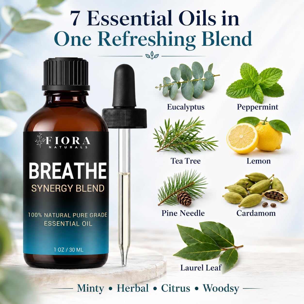 Breathe Oil Blend, Breathe Essential Oil Natural Pure Grade Synergy Blend