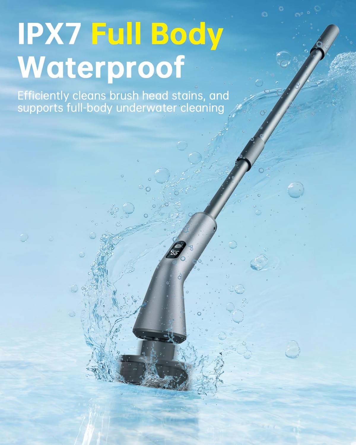Electric Spin Scrubber, IPX7 Waterproof 2-Speed