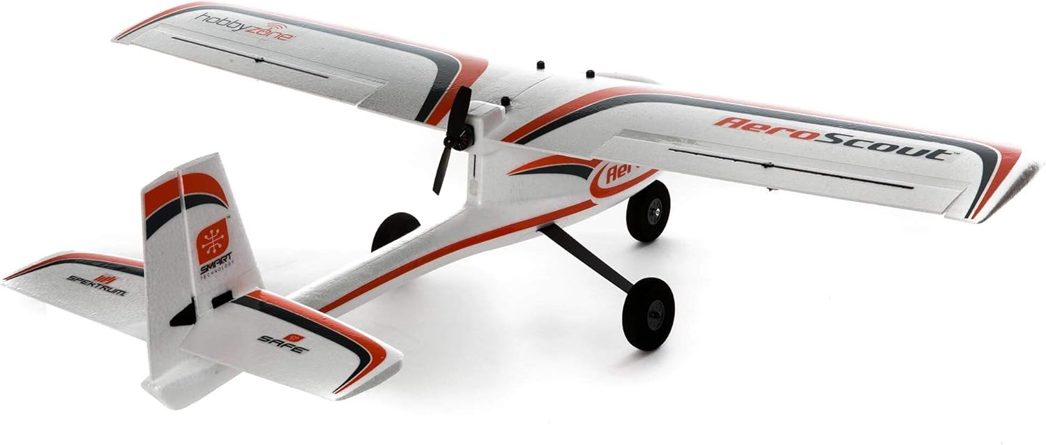 HobbyZone RC Airplane AeroScout S 2 1.1m RTF Basic (Battery and Charger Not Included) with Safe Technology, HBZ380001, Airplanes (RTF), Trainers
