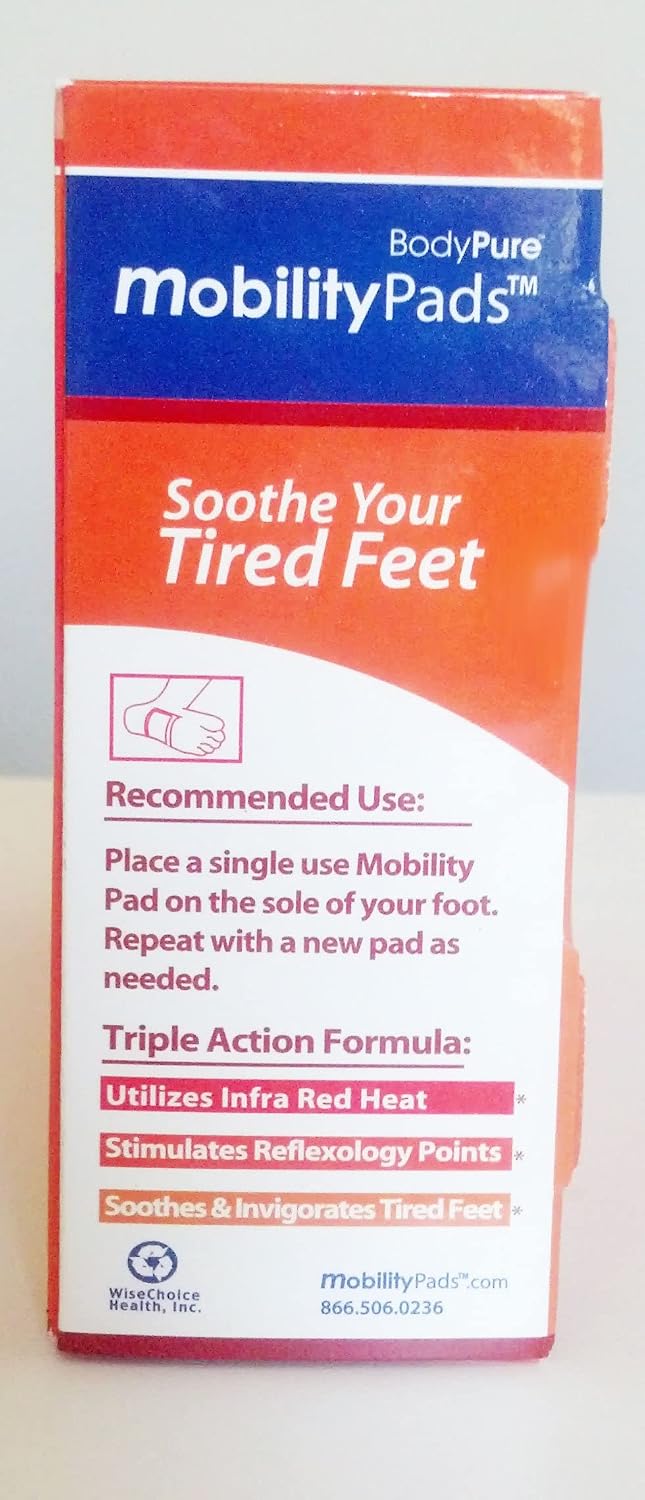 BodyPure | Mobility Circulation Foot Patches | Made with Lavender, White Tourmaline