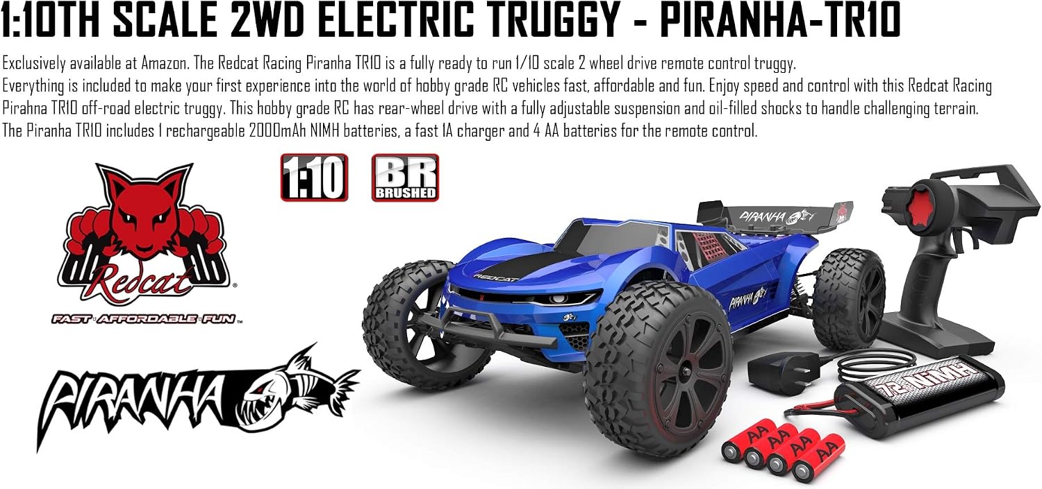 Redcat Racing Piranha-TR-10 Piranha Tr10 Truggy, Blue