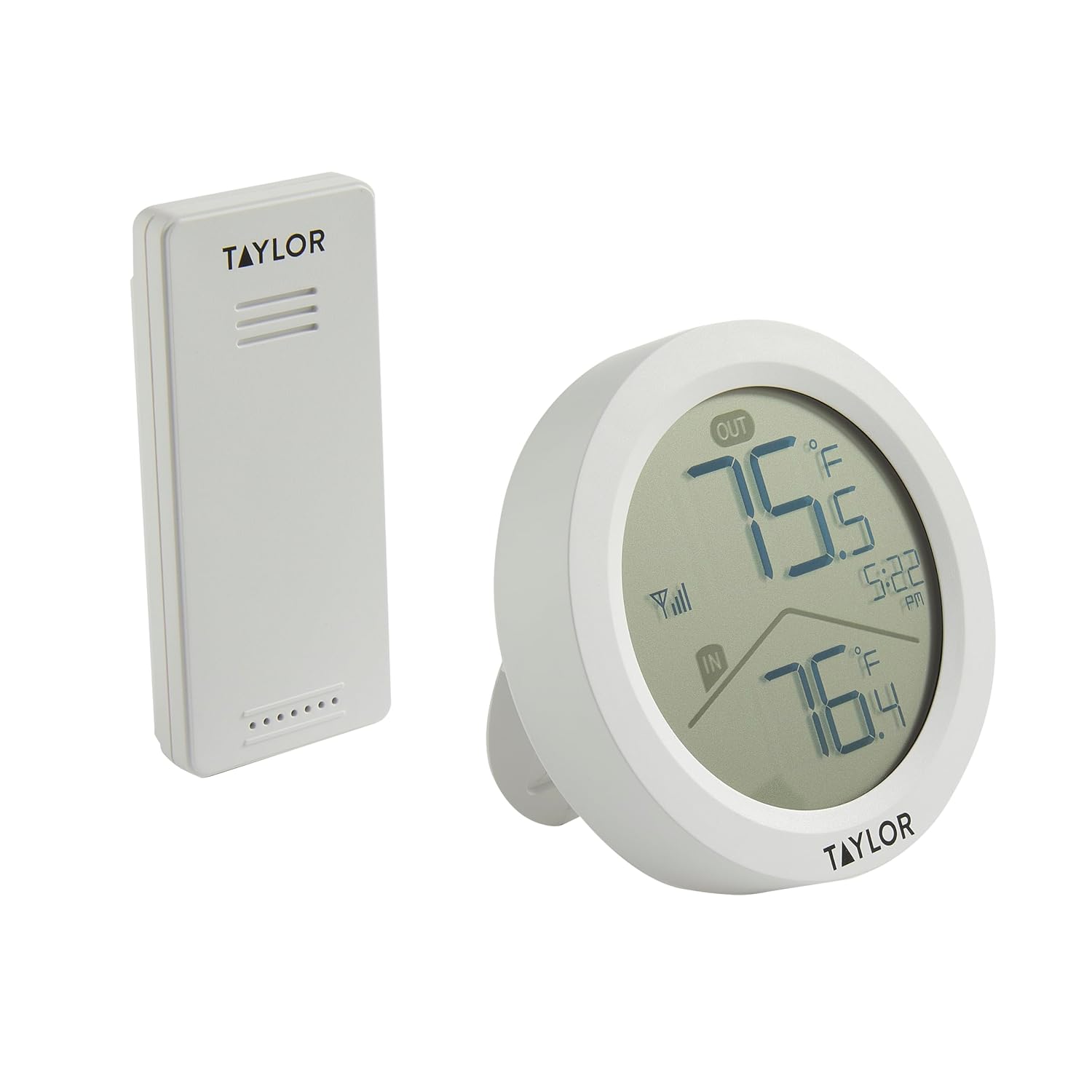 Taylor Wireless Digital Indoor Outdoor Thermometer, Easy to Read Numbers for Patio, Pool, and Indoor Areas, LCD, Black