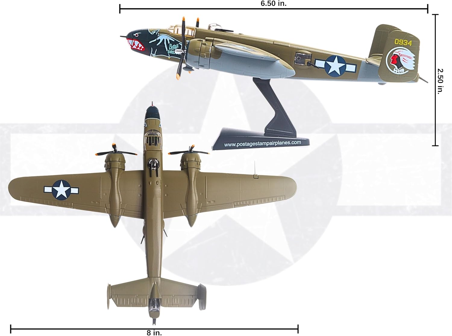 Daron Worldwide Trading B-29 Superfortress Enola Gay Vehicle (1:200 Scale), White