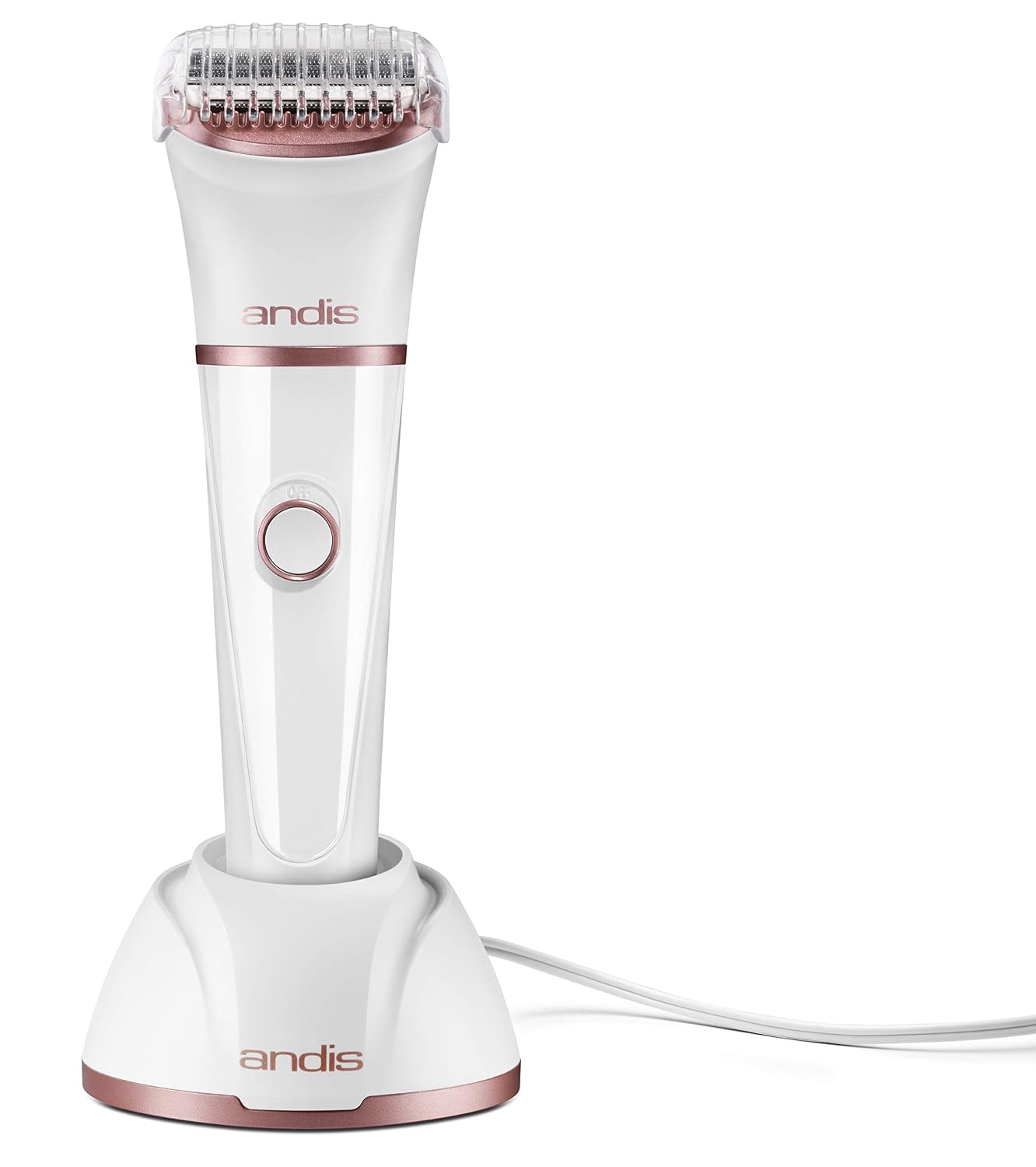Andis 31015 Close Curves Electric Shaver for Women - Perfect for Legs, Bikini Area & Underarms Hair Removal - Rechargeable Cordless Wet & Dry Shaver