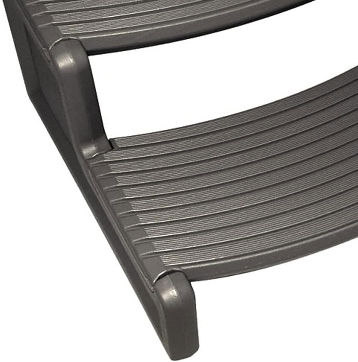 Confer Plastics Resin Multi Purpose Outdoor Non Slip Portable Spa and Hot Tub Handi-Step Deck Patio Steps Accessories, Charcoal Grey