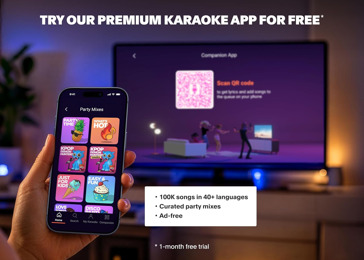Singing Machine Karaoke Machine Screen, WiFi, Music Apps, 2 Microphones | All-in-One Karaoke Adults/Kids, Built-in Screen, 2 Wireless Mics, WiFi Enabled, App Compatible YouTube/Spotify, Home & Partie