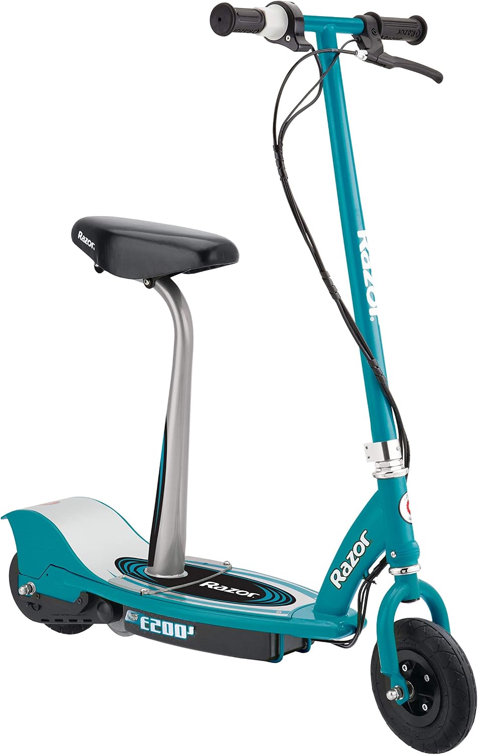 Razor E200S Electric Scooter for Kids Ages 13+ - 8" Pneumatic Tires, 200-Watt Motor, Up to 12 mph and 40 min of Ride Time, for Riders up to 154 lbs