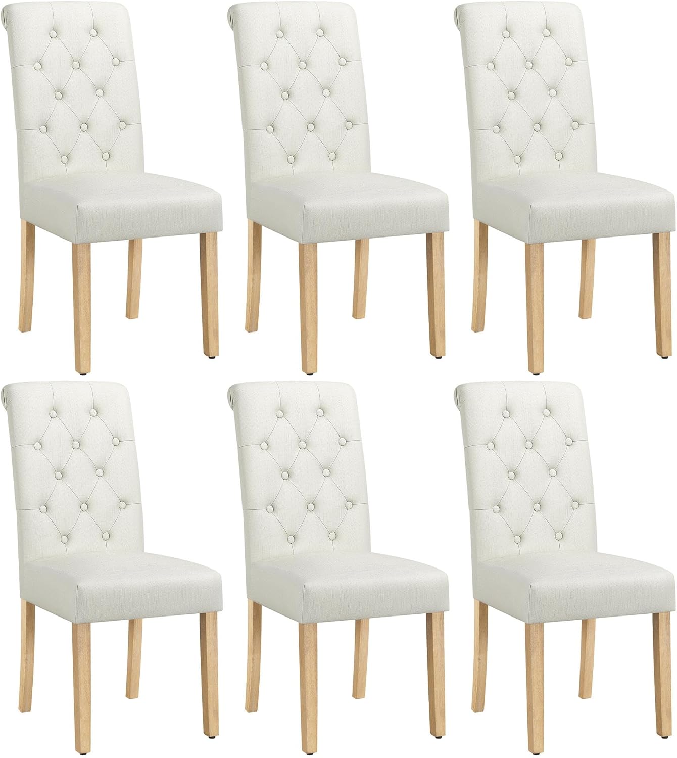 Yaheetech Dining Chairs Set of 2 Modern Upholstered Parson Chairs Dark Gray