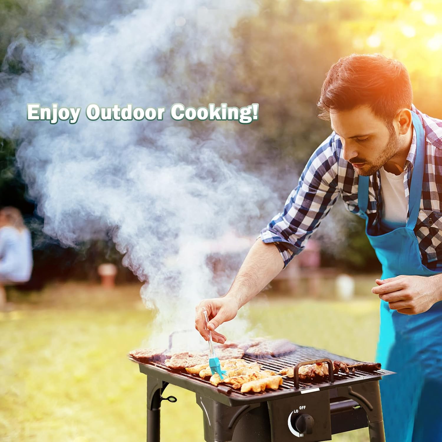 Goplus Outdoor Camping Stove, Dual Burner Propane Gas Cooker