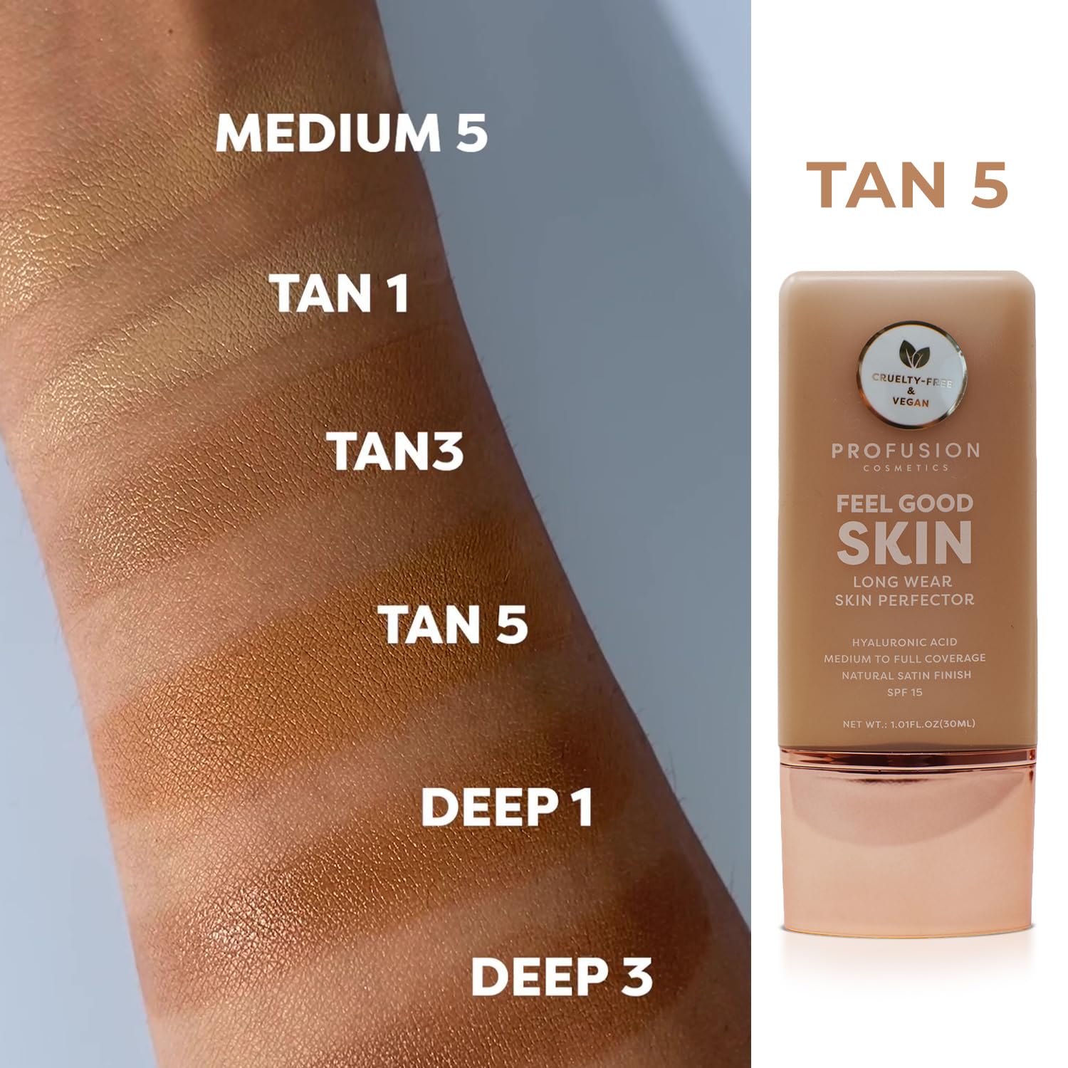 Profusion Cosmetics Lightweight Liquid Foundation for a Flawless and Elegant Radiance, Breathable Makeup that Improves Uneven Skin Tone