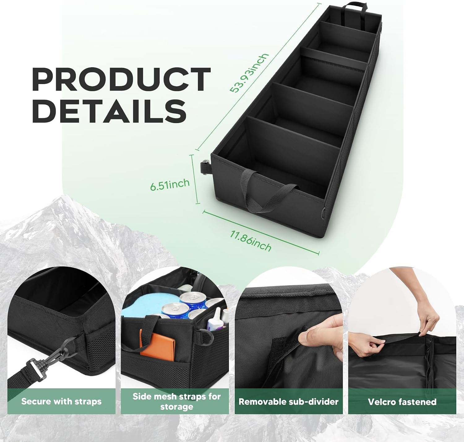 Autorder Under Seat Storage Box Organizer with 3 Detachable Dividers, Compatible with 2015-2026 Ford F150 SuperCrew Cab & Crew Cab
