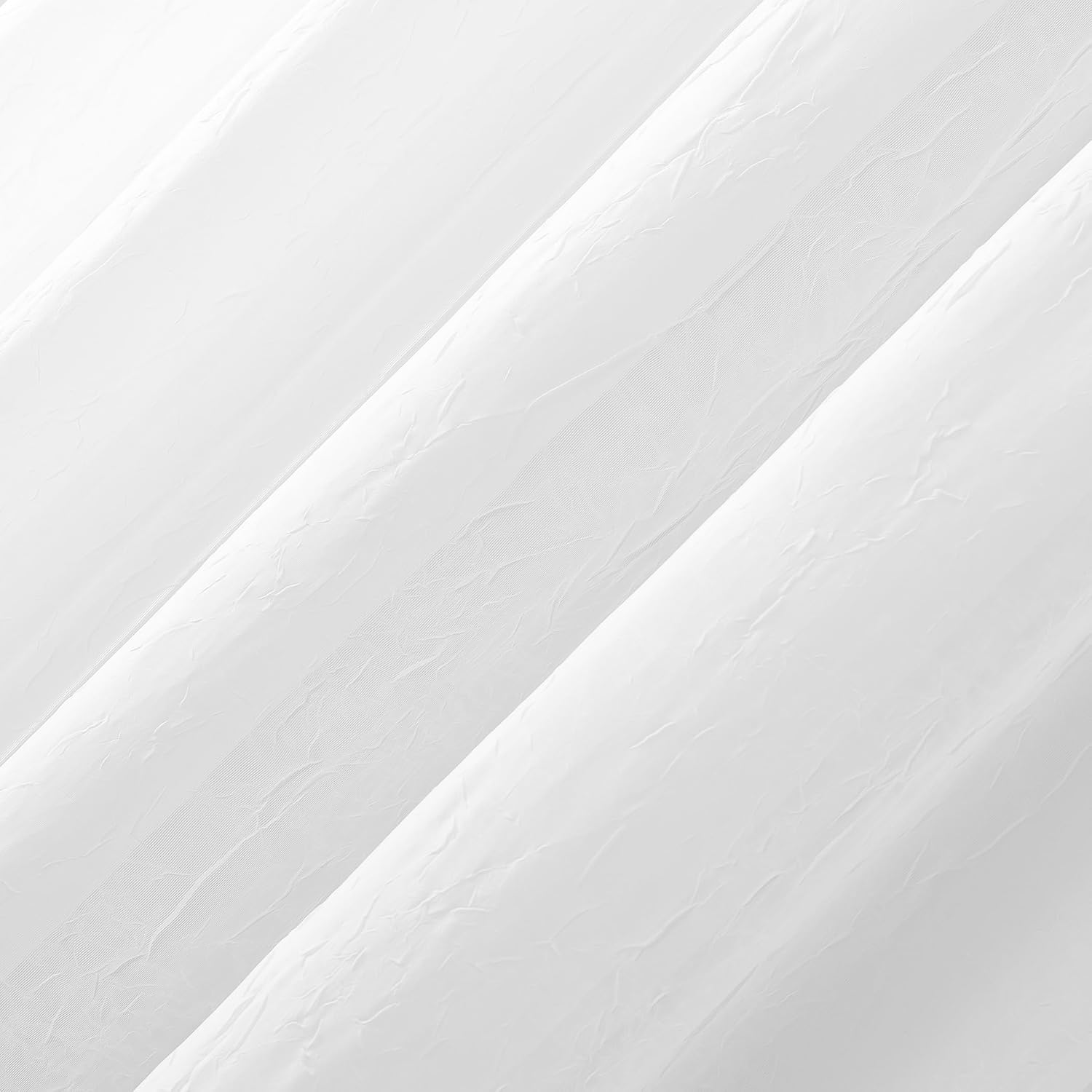 No. 918 Erica Crushed Sheer Voile Rod Pocket Curtain Panel, 51" x 108", Eggshell Off-White