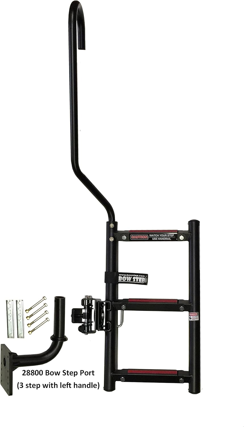 Quality Mark 28801 Bow Step - 3-Step, Starboard , Black