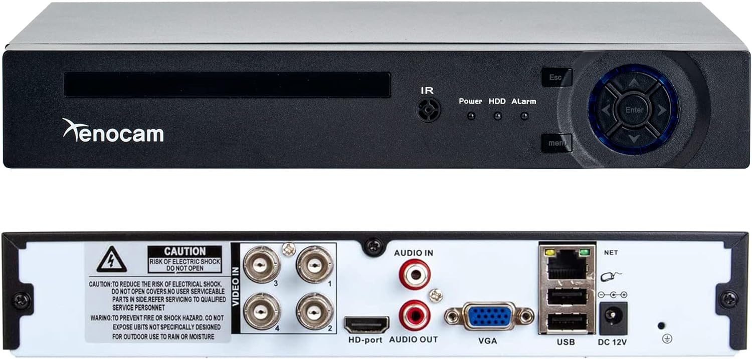 4CH 1080N Hybrid 5-in-1 AHD DVR (1080P NVR+1080N AHD+960H Analog+TVI+CVI) Standalone DVR CCTV Surveillance Security System Video Recorder Motion Detection， Hard Drive not Included