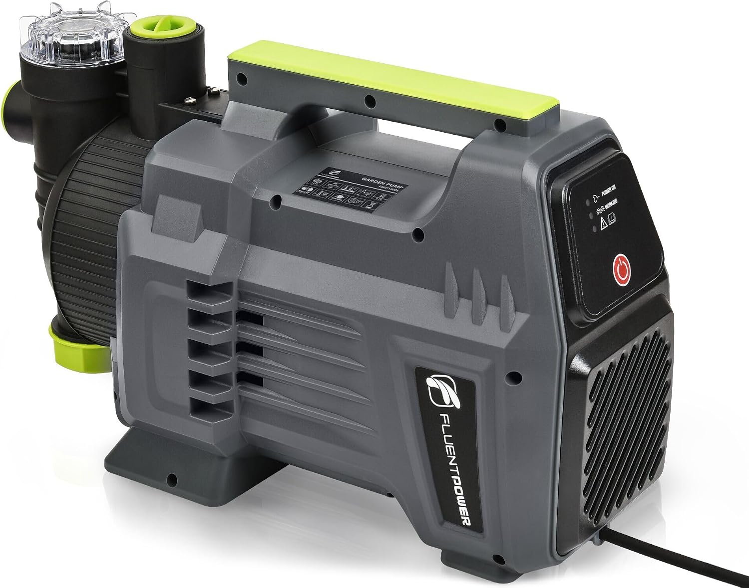 1HP Portable Garden Transfer Pump, 900GPH Electric Sprinkler Booster Pump, Shallow Well Jet Pump for Home Lawn Irrigation and Water Draining