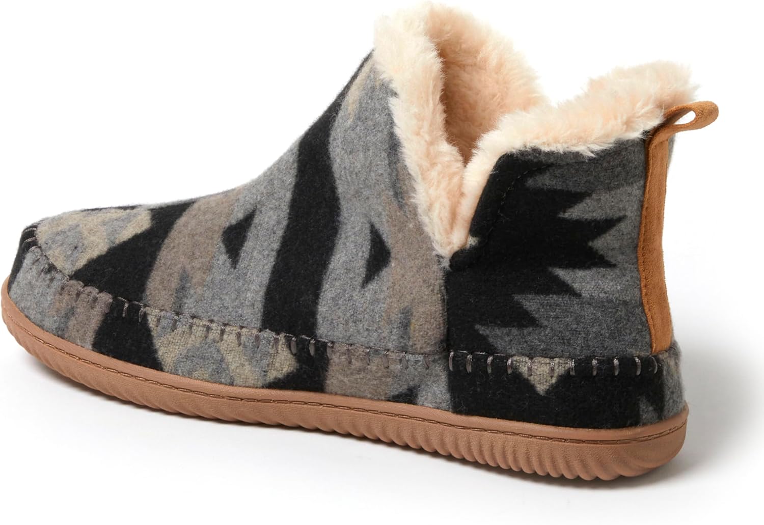 Dearfoams Men's Memory Foam Indoor House Slippers Brixen Ankle Boot House Shoes - Gifts for Men