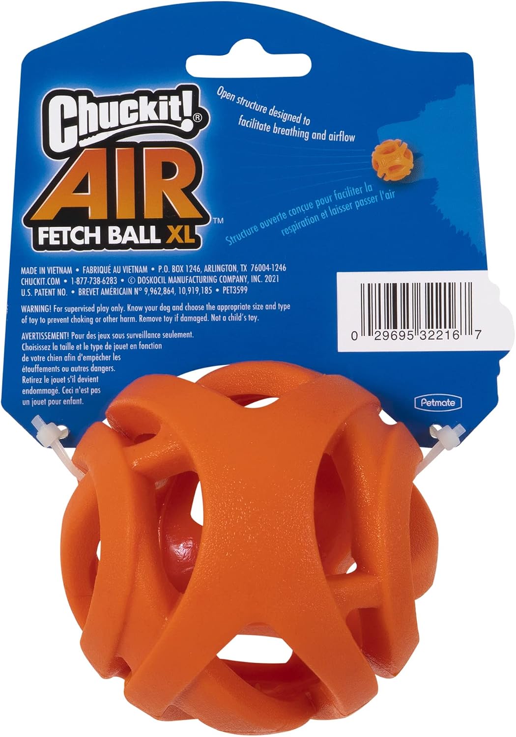 Chuckit! Air Fetch Ball Dog Toy, Small (2 Inch Diameter), for dogs 0-20 lbs, Pack of 2