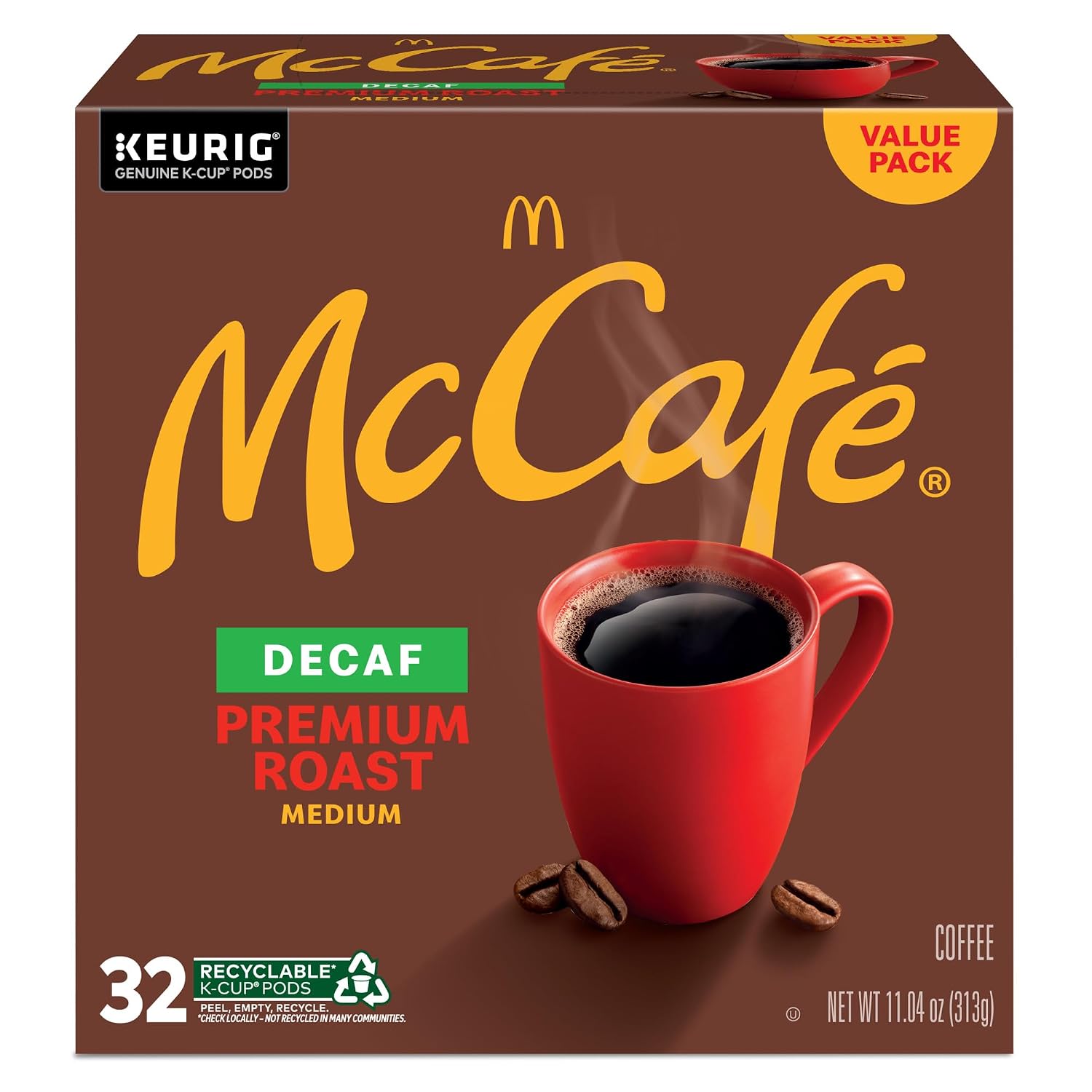 McCafe Premium Roast Decaf Coffee, Single Serve Keurig K-Cup Pods, Decaffeinated, 96 Count (4 Packs of 24)