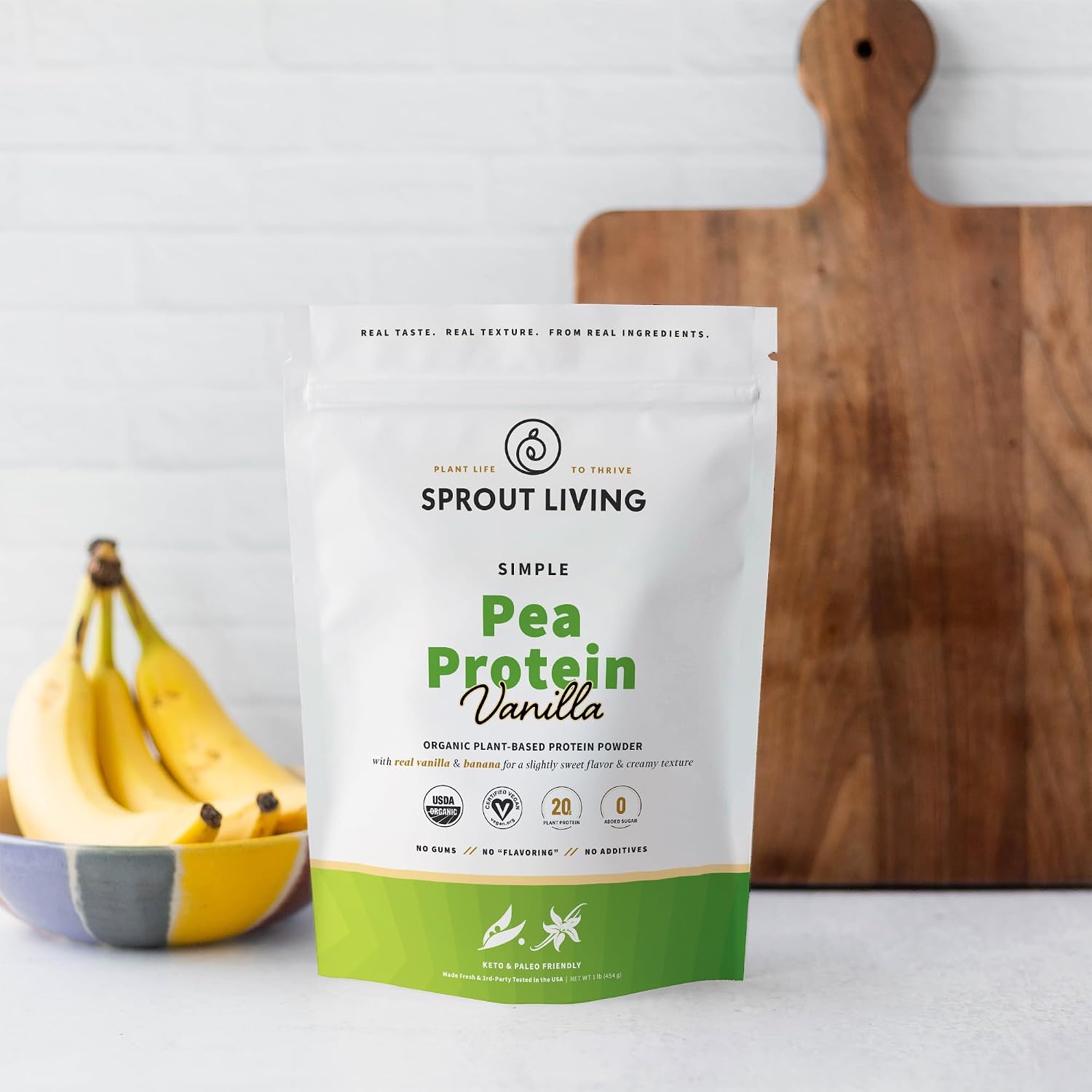Sprout Living Organic Pumpkin Seed Protein Powder, Unflavored, 20 Grams of Plant Based Protein Powder Without Artificial Sweeteners, Non Dairy, Non-GMO, Vegan, Gluten Free (1 Pound, 14 Servings)