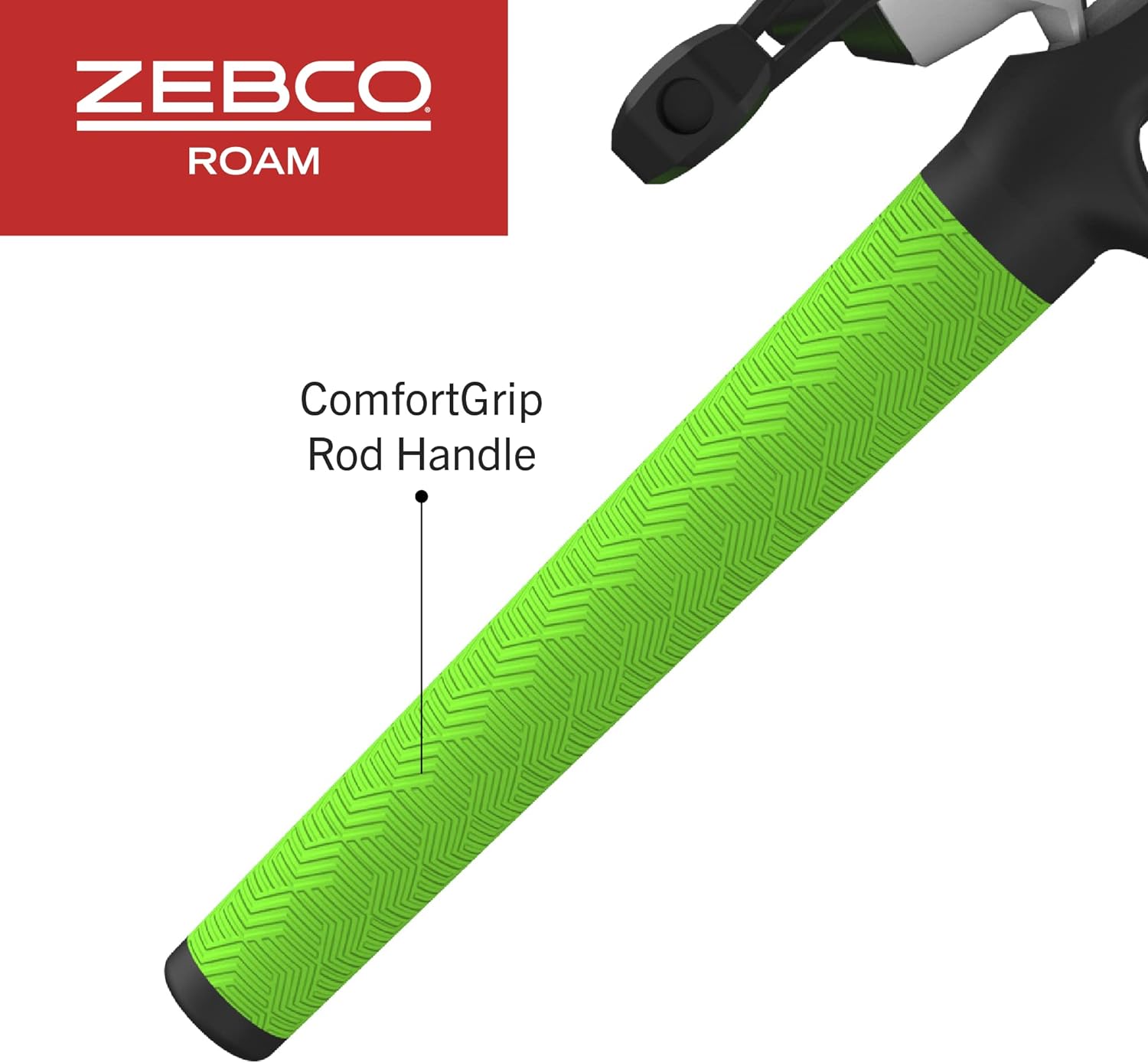 Zebco Roam Telescopic Fishing Rod and Spinning or Spincast Fishing Reel Combo, Durable 6-Foot Fiberglass Rod with ComfortGrip Handle