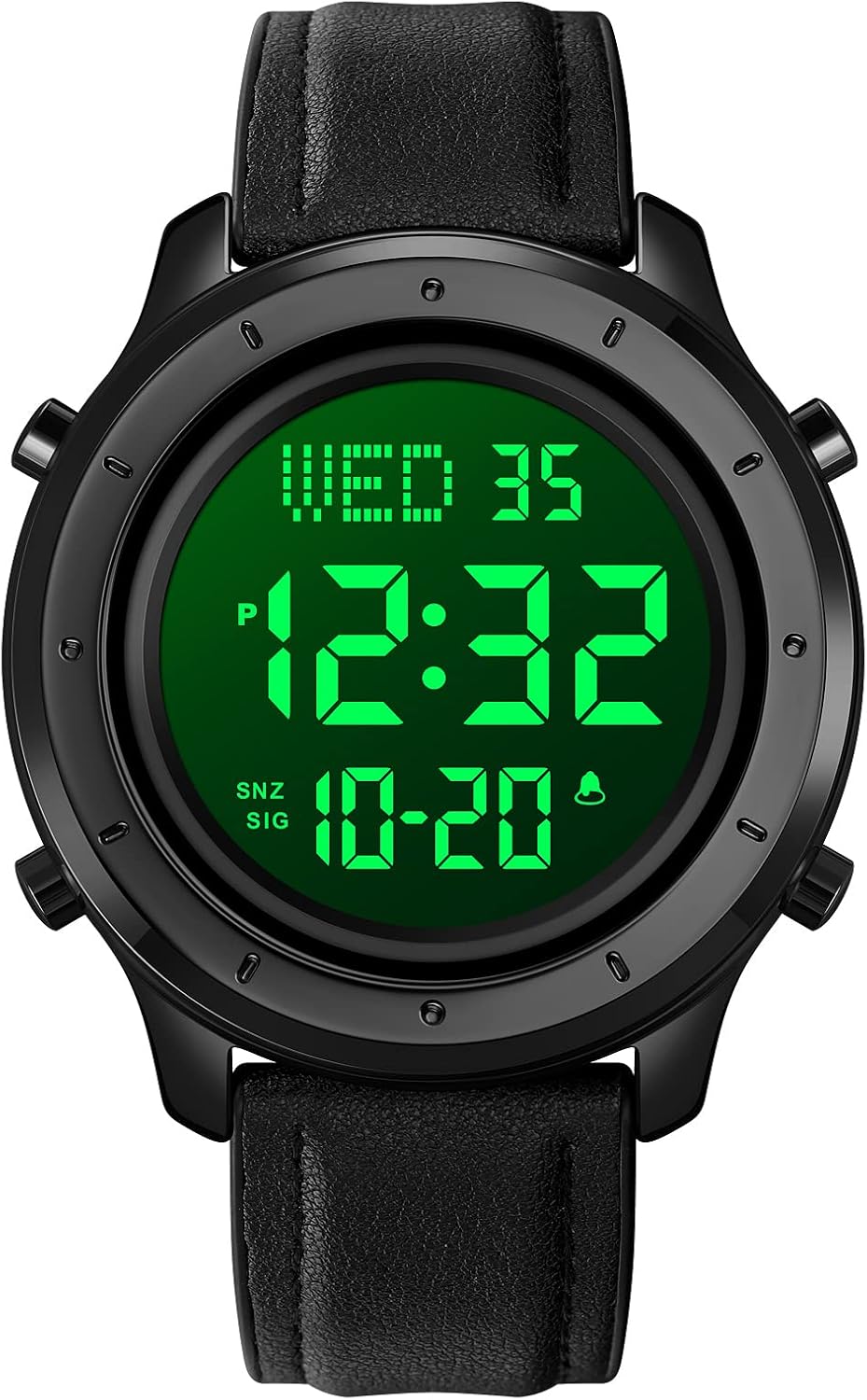 Gosasa Men Sport Watch Countdown Stopwatch Watch Mens Wrist Watch Waterproof LED Electronic Digital Male Watch 12/24 Hour Multifunctional Watch