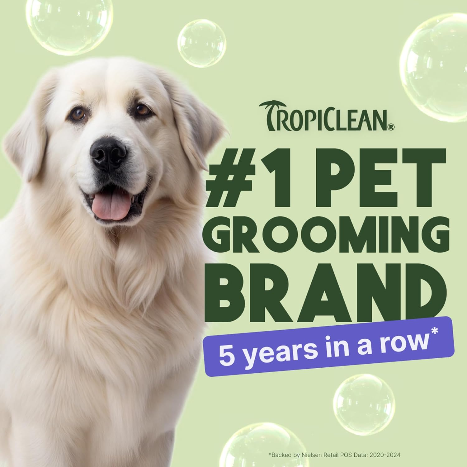 TropiClean Deodorizing Dog Shampoo for Smelly Pets, Professional Dog Shampoo, Long Lasting Odor Control, Puppy Safe, USA Made, Berry Scent, 1 Gal