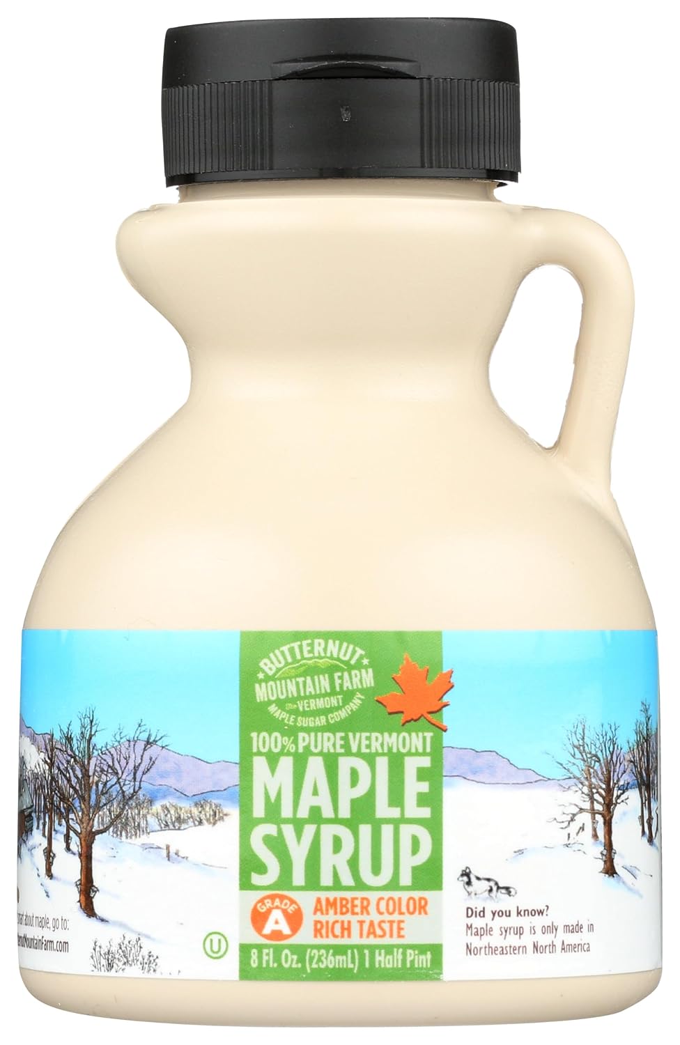 Butternut Mountain Farm, Syrup Maple Amber Rich Jug, 8 Fl Oz