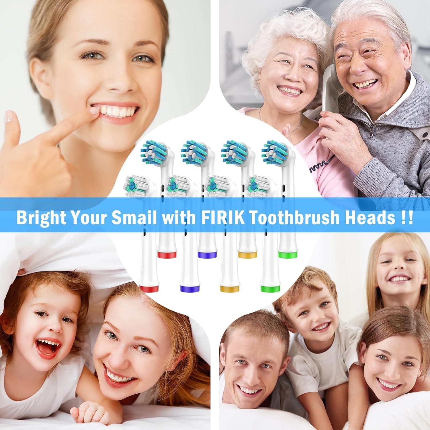 Electric Toothbrush Replacement Heads 16 Pack/Compatible Oral B Braun Replacement Brush Heads/Compatible Oral B Replacement Brush Heads