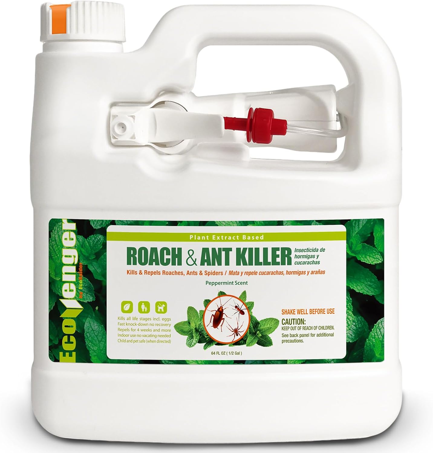 EcoVenger® Roach and Ant Killer 16 oz | Kills on Contact | Extended 4-Week Deterrence | Peppermint Scent | Child and Pet Safe