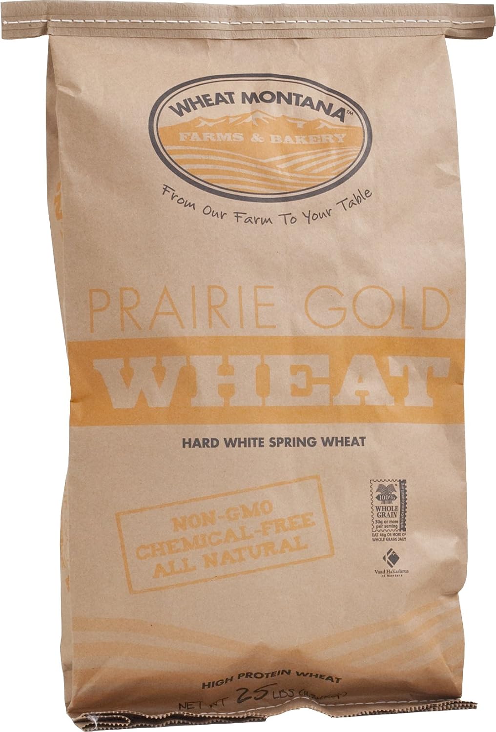 Wheat Montana Prairie Gold Hard White Wheat, 25 Pounds