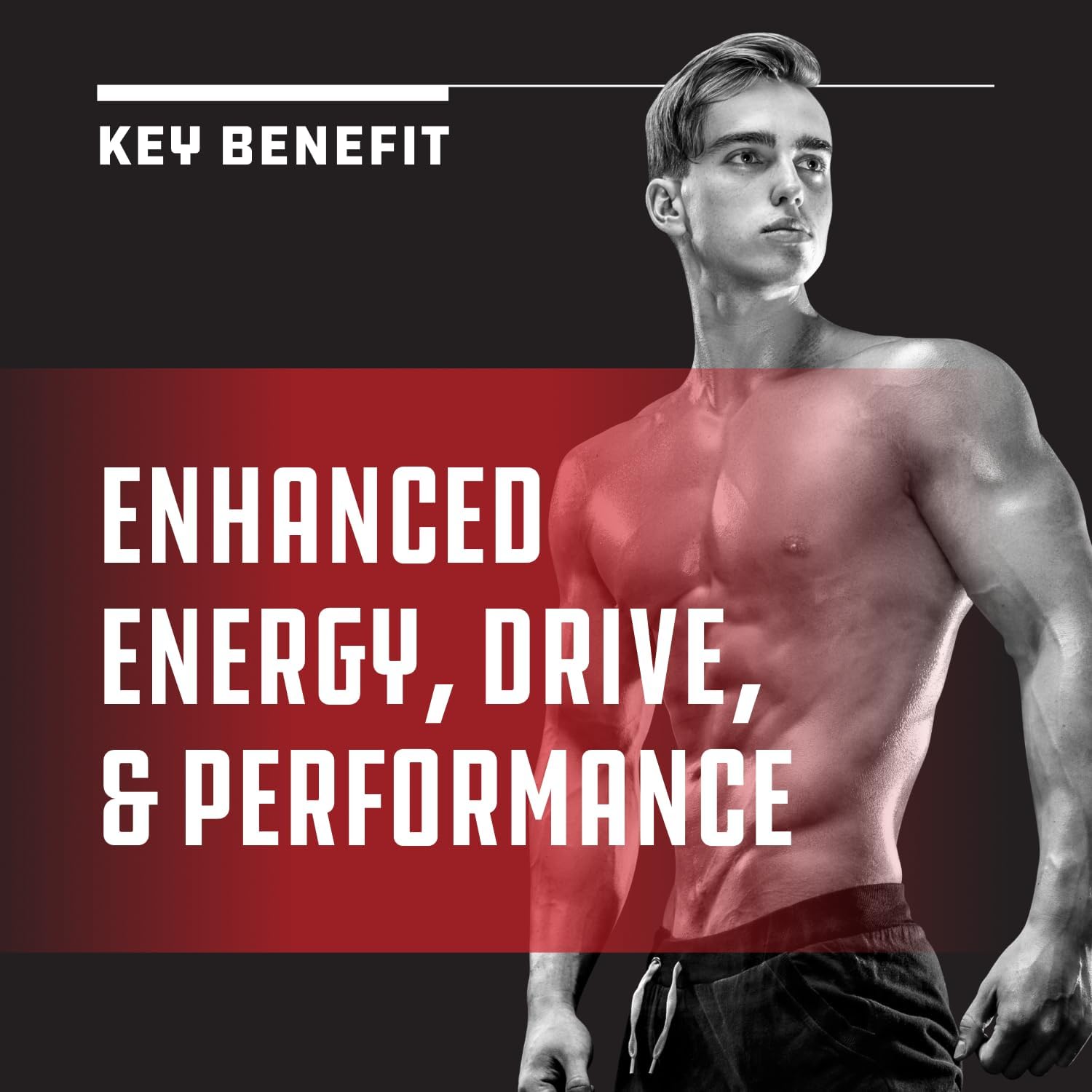 Testosterone Booster for Men with Horny Goat Weed & Maca - 60 Count