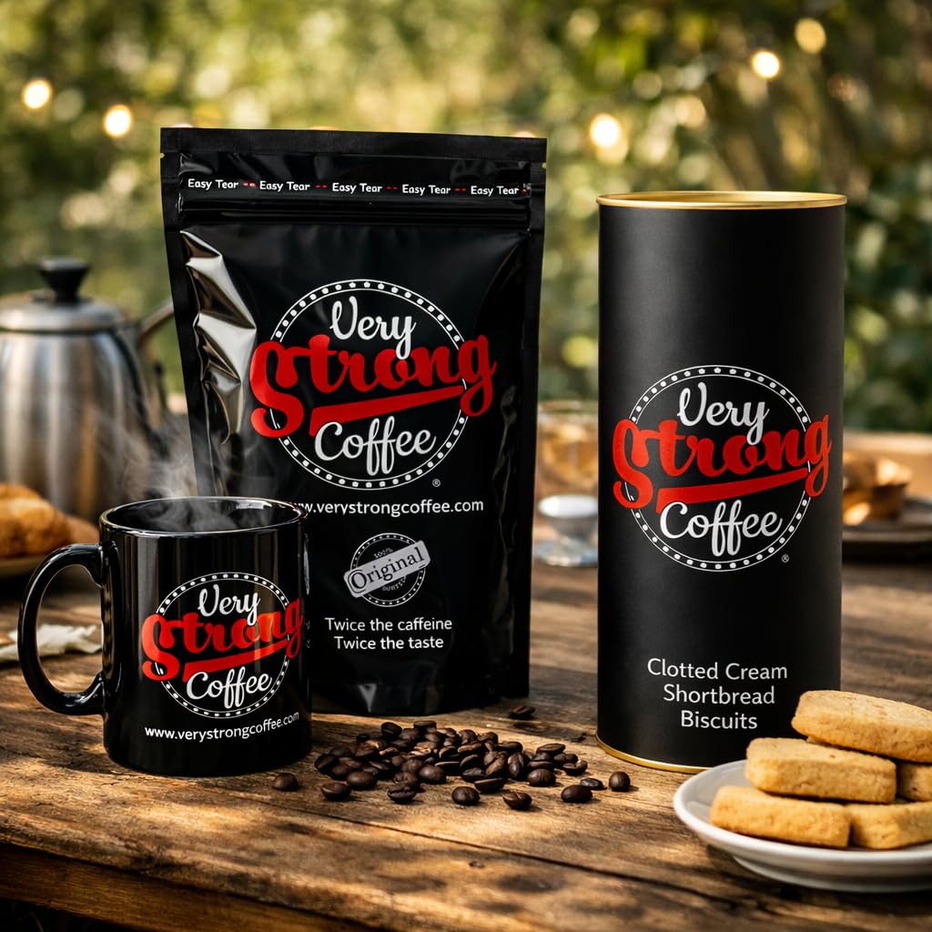 Very Strong Coffee GROUND COFFEE, 500g (1.1lb) – 100% Robusta Coffee Beans – Twice the Caffeine