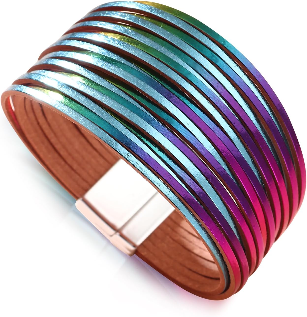 Fesciory Leather Wrap Bracelets for Women, Boho Western Layered Jewelry