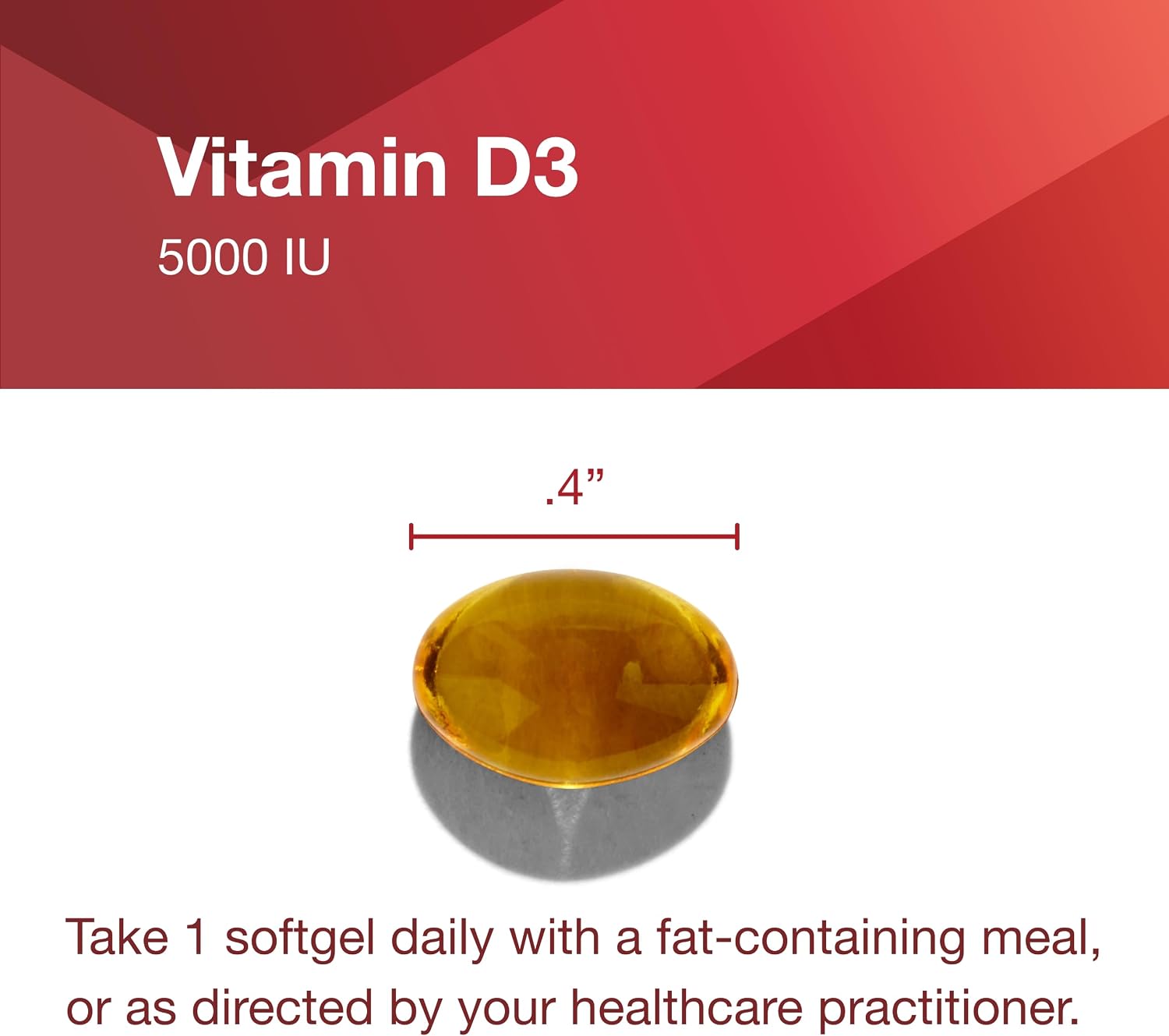 PROTOCOL FOR LIFE BALANCE - Vitamin D3 5000 IU (High Potency) Supports Calcium Absorption, Bone and Dental Health, Immune System Function