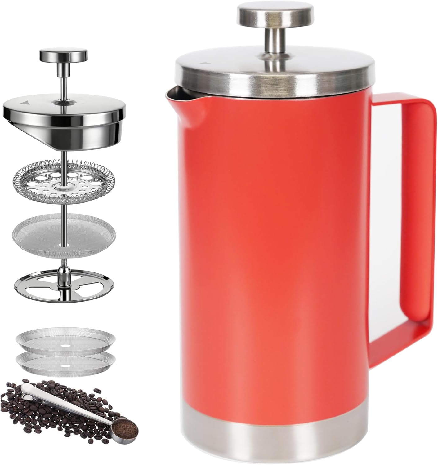 Black French Press Stainless Steel 34oz