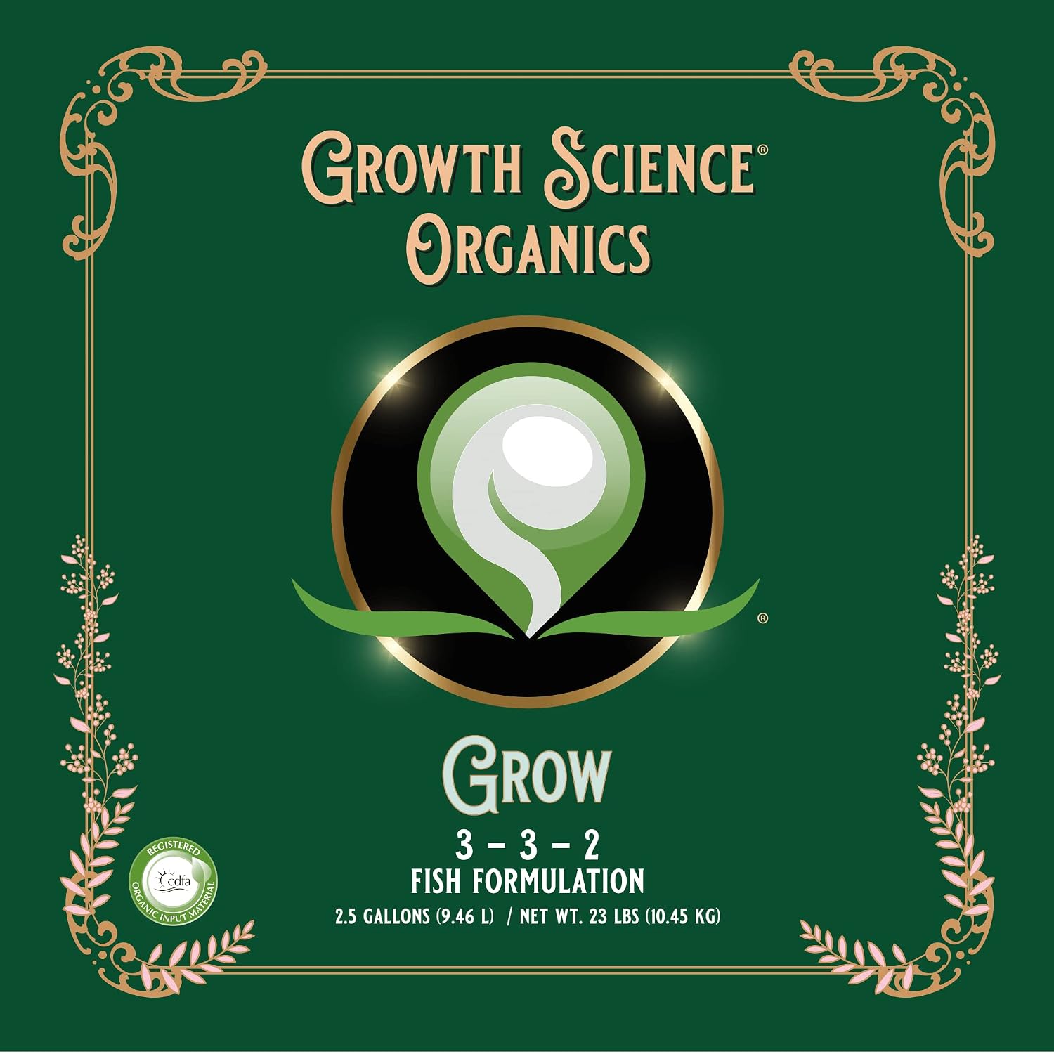 Organics - Grow (3-3-2) : Base Nutrient (2.5G)