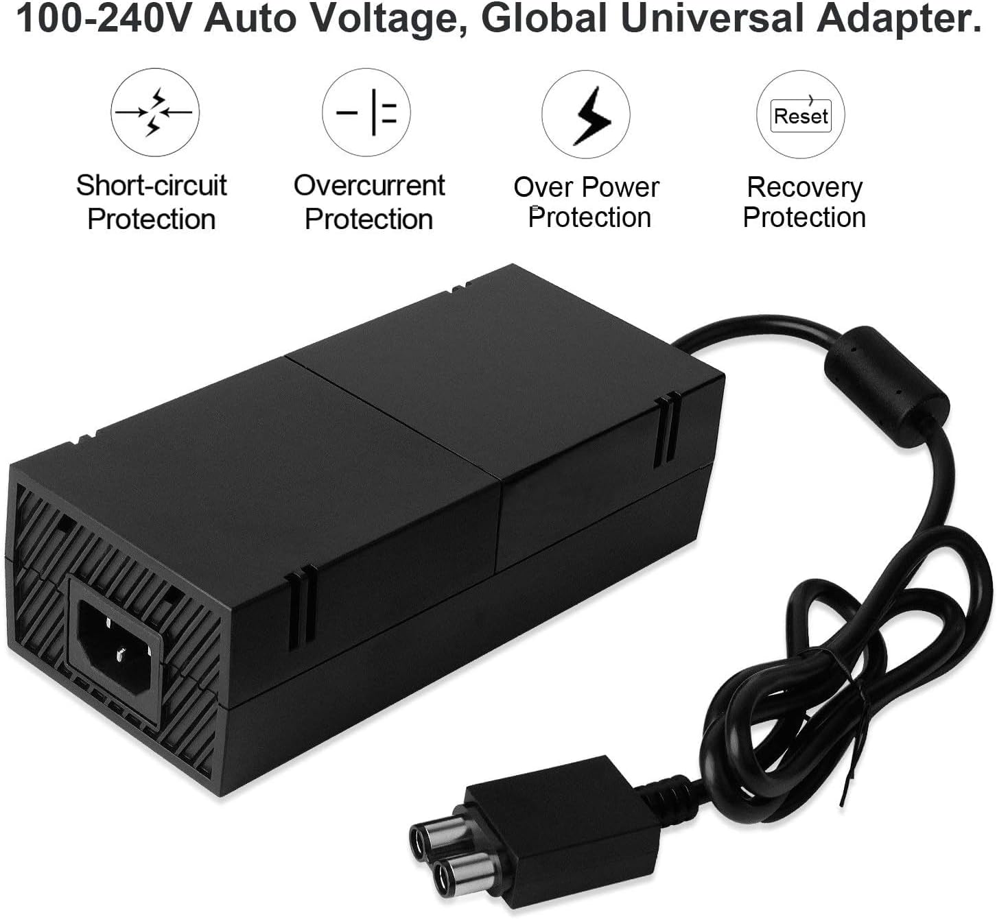 Xbox One Power Supply, AC Adapter Replacement Charger with Cable for Xbox 1, Xbox One Power Brick Advanced Version 100-240V