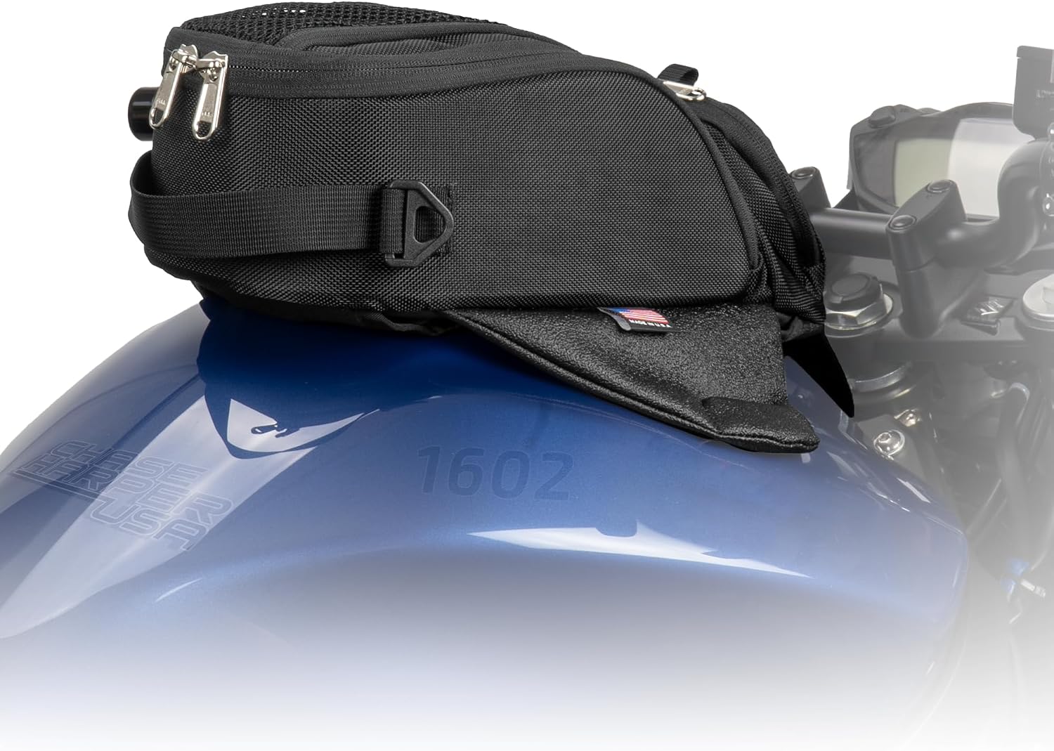 1602M Black Manta X2 Magnetic Tank Bag - Water-Resistant, Tear-Resistant, Industrial Grade Ballistic Nylon with Anti-Scratch Rubberized Polymer Bottom