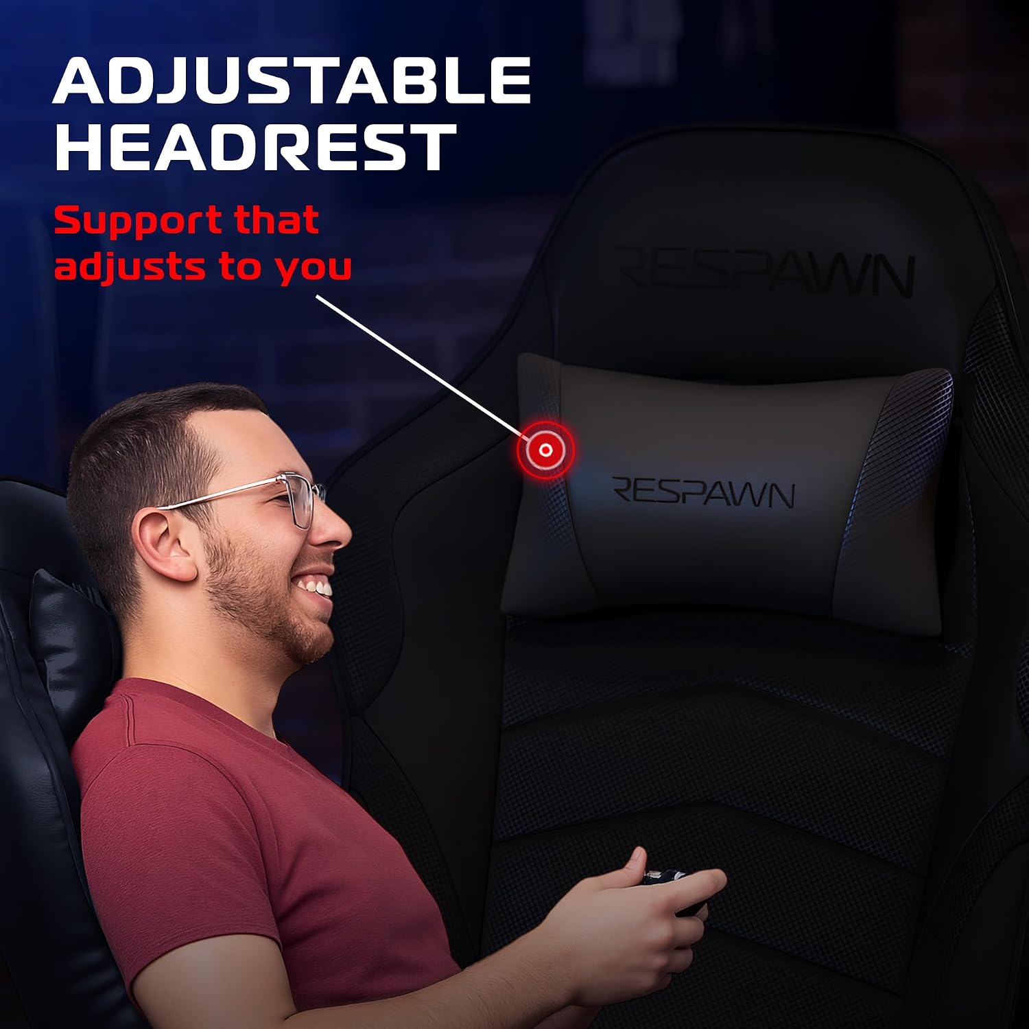 Respawn 900 Gaming Recliner Chair with Footrest, Cup Holder and Swivel