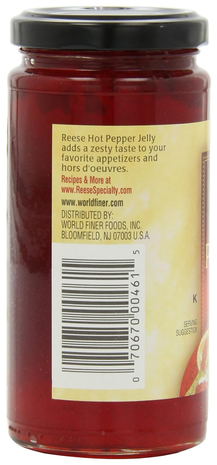 Reese Jelly, Hot Jalapeno, 10-Ounce (Pack of 6)