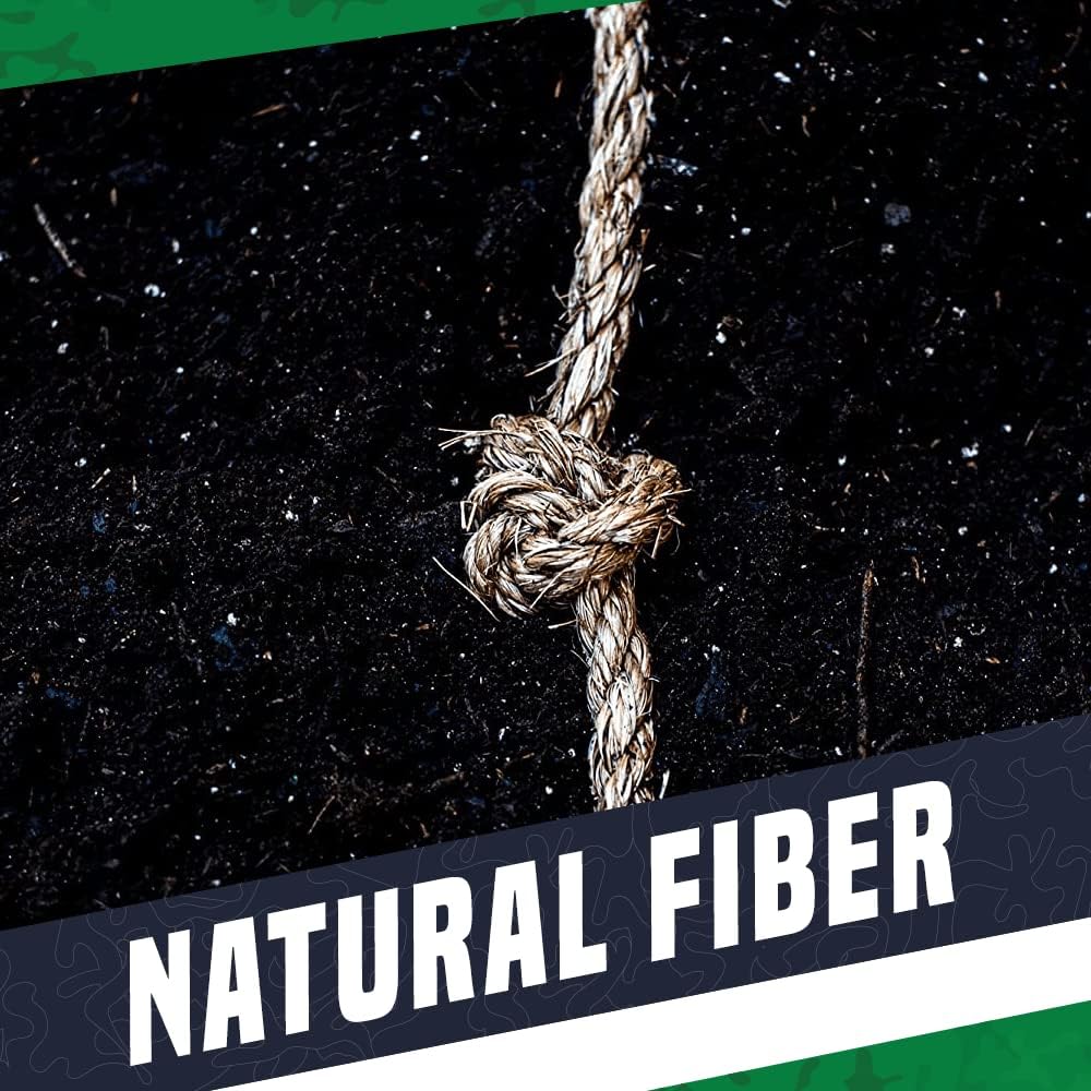 Twisted Manila Rope, Natural 3-Strand Fiber Rope for Landscaping, Decor, Railings, DIY Projects & Utility Use, Rustic for Indoor & Outdoor Applications - 1 in x 25 ft