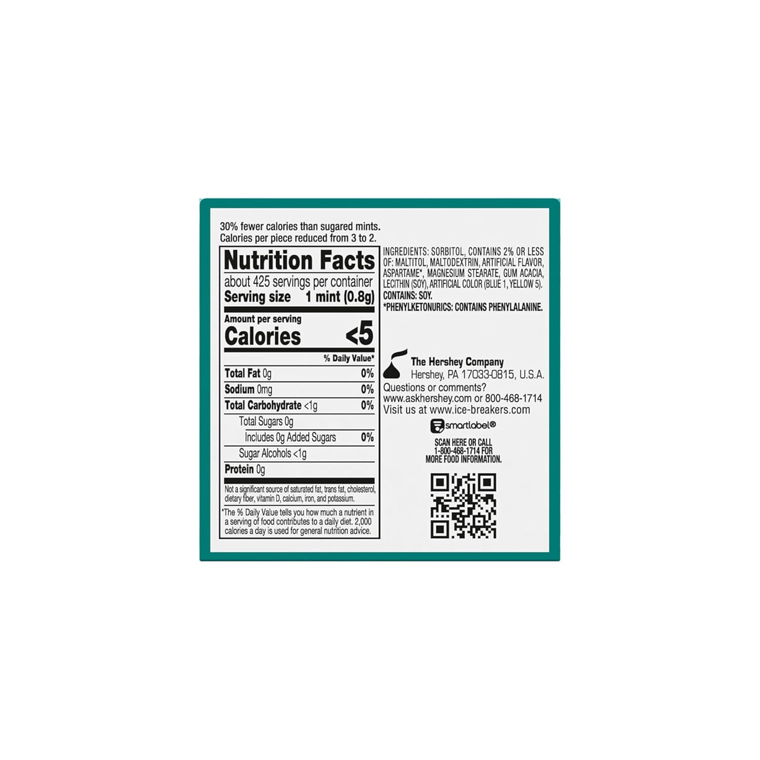 ICE BREAKERS Wintergreen Sugar Free Mints Tins, 1.5 oz (8 Count)