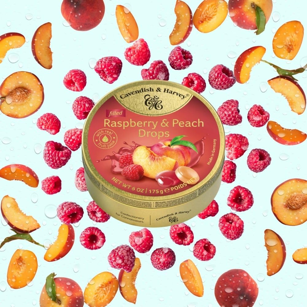 Cavendish & Harvey | Sour Cherry Hard Candy Drops | 5.3 Ounce Tin