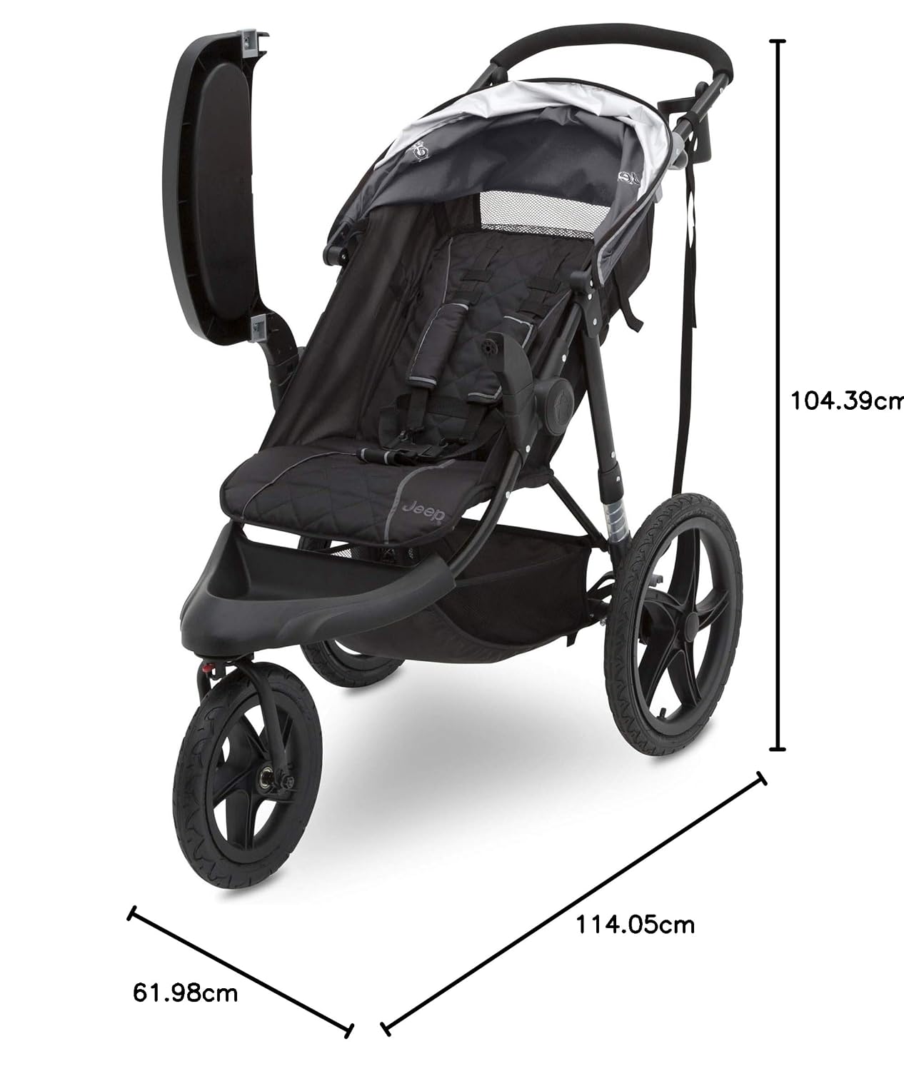 Jeep Classic Jogging Stroller by Delta Children, Grey