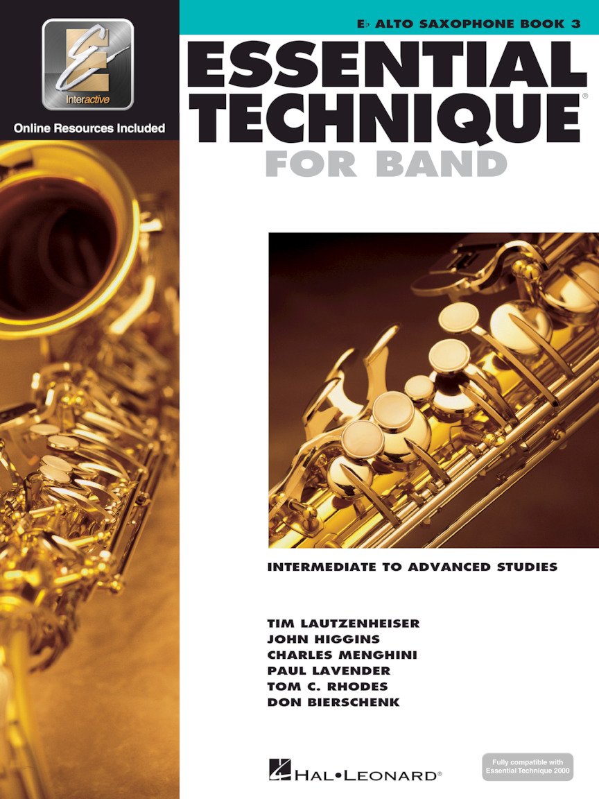Essential Elements For Band - Eb Alto Saxophone Book 3 with EEi Online Resources | Eb Alto Sax Method Songbook and Sheet Music for School Band