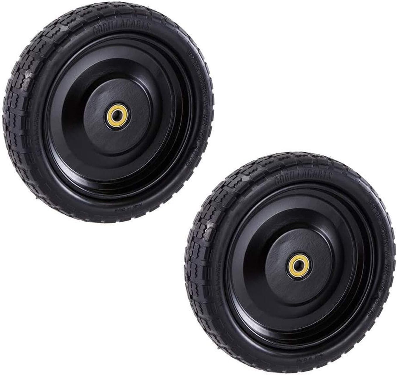 Gorilla Carts 10-Inch No-Flat Replacement Wheels, 4-Pack