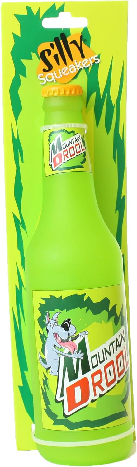 SILLY SQUEAKERS Tuffy Beer Bottle Dog Toy: Squeaky Dog Toy, Washable and Floats, Vinyl