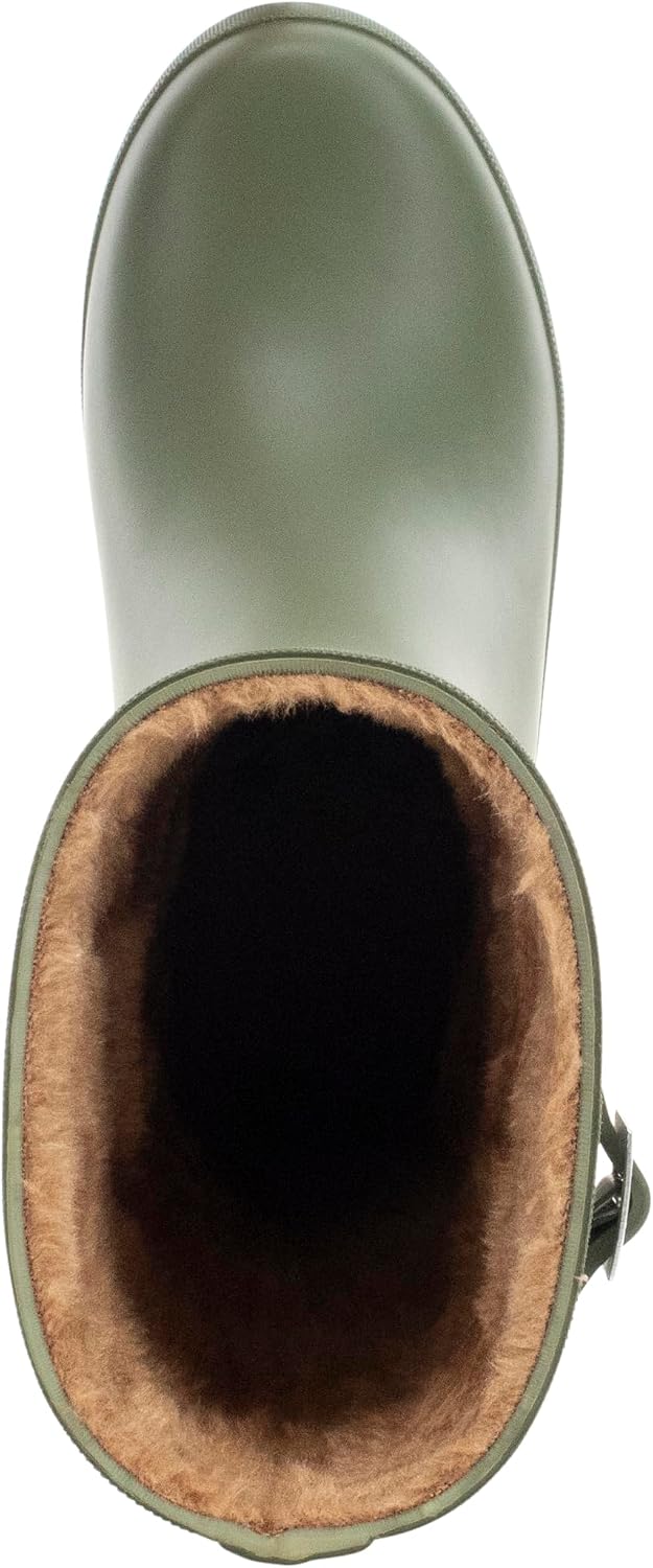 Chooka Women's Waterproof Mid-Height Faux Fur Lined Pull-On Rain Boot