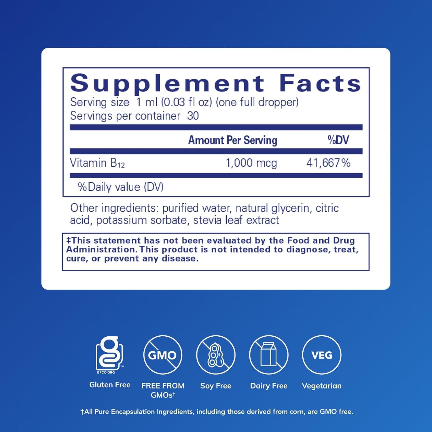 Pure Encapsulations B12 Liquid | 1, 000 mcg Vitamin B12 (Methylcobalamin) Supplement to Support Nerves, Immune Health, Energy