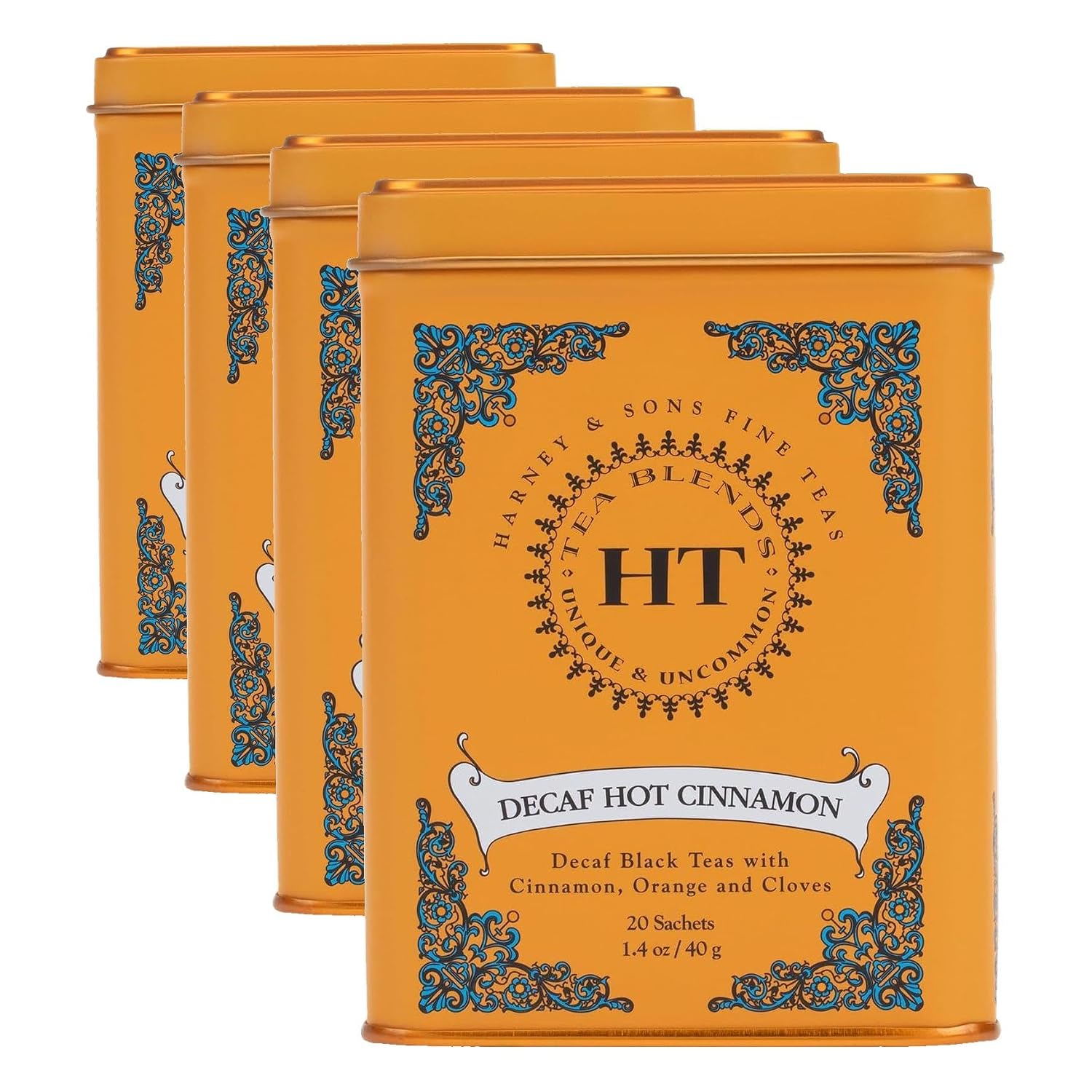Harney & Sons HT Organic Supreme Green Tea, 20 Sachets, Tea Tin | Organic green tea with 20 sachets in a reusable tea tin. Caffeinated.